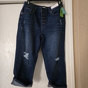 Maurices Dark Blue Cropped Jeans